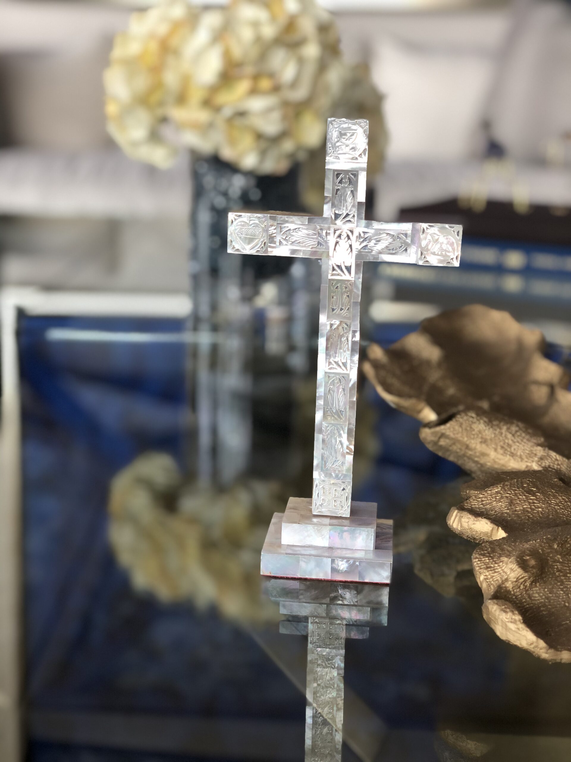 CRUZ DE TIERRA SANTA- MADRE PERLA - Imagen 2