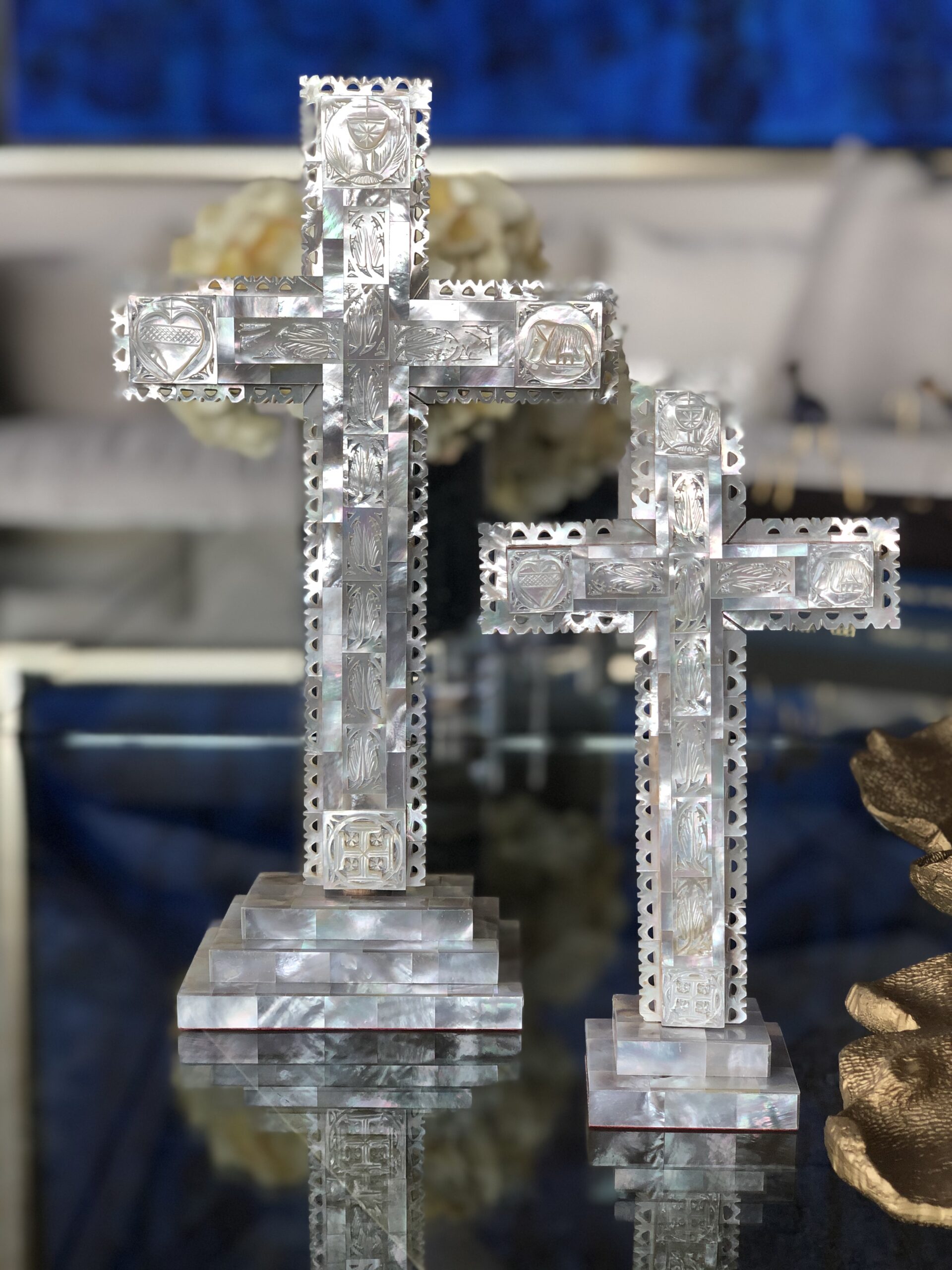 CRUZ TIERRA SANTA BROCADA - Imagen 2