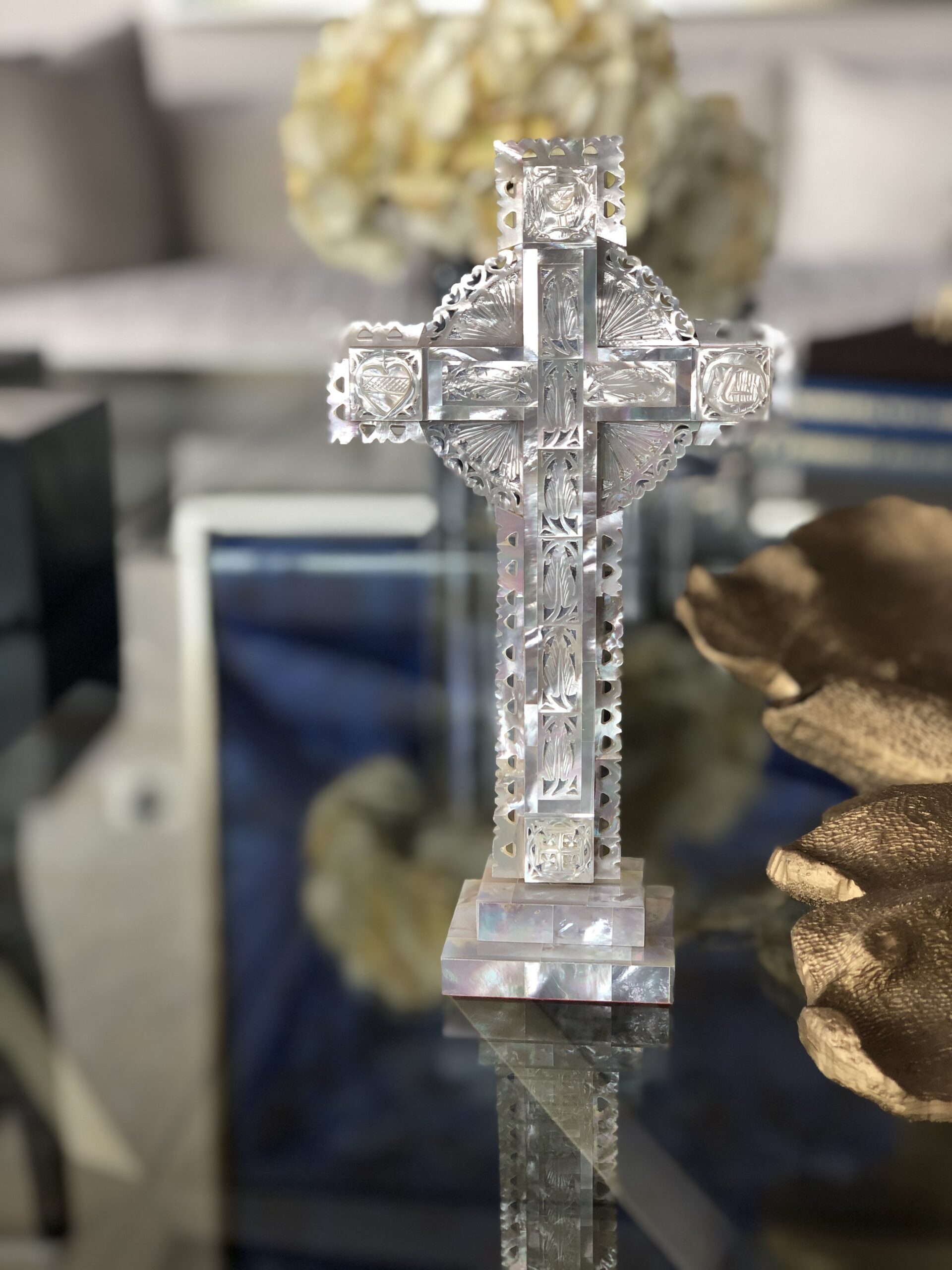 CRUZ TIERRA SANTA BROCADA - Imagen 3