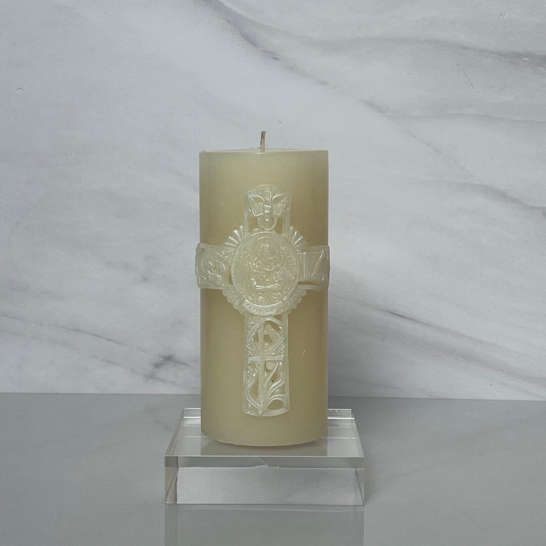 CIRIO MINI DE SAN JOSÉ EN COLOR MARFIL