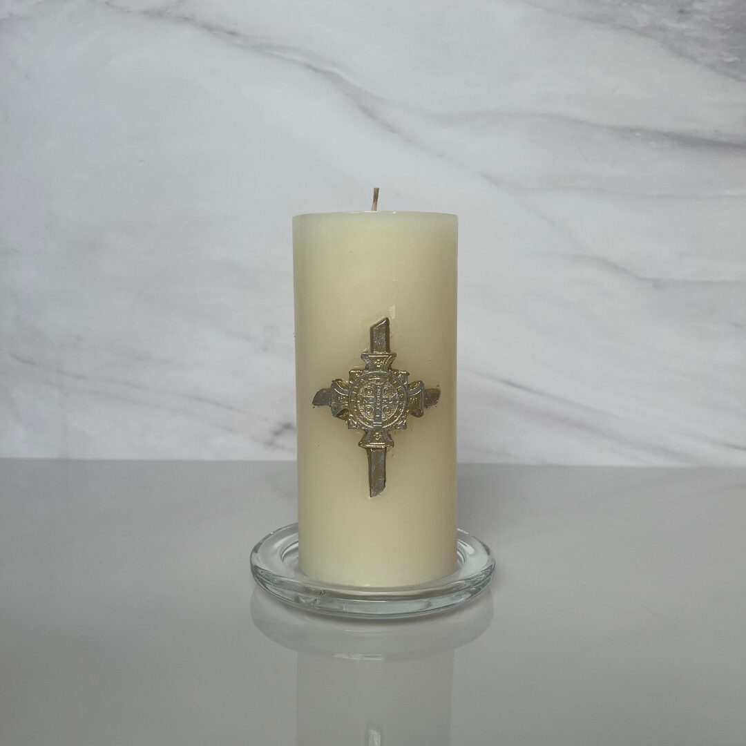 CIRIO MINI DE CRUZ EN EN DORADO