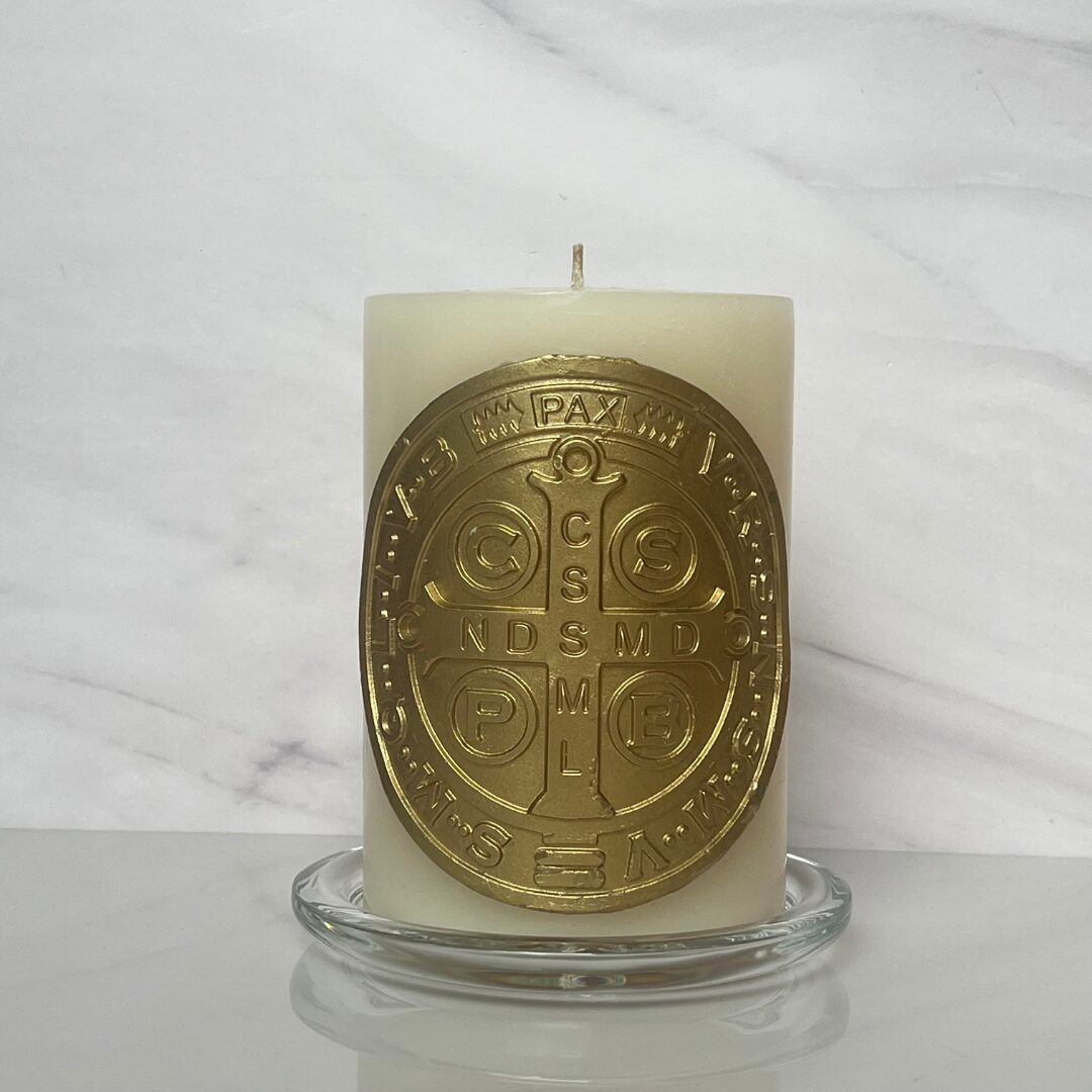 CIRIO DE SAN BENITO MEDIANO EN COLOR DORADO