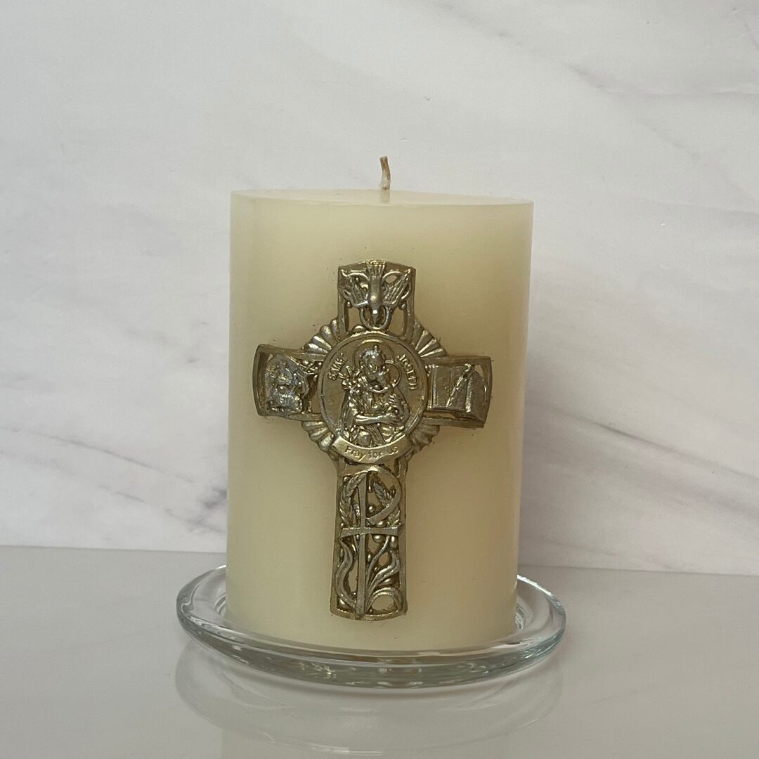 CIRIO DE SAN JOSÉ EN TAMAÑO MEDIANO EN COLOR DORADO