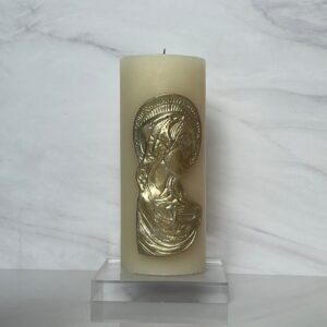 CIRIO DE VIRGEN ABRAZANDO SU MANTO
