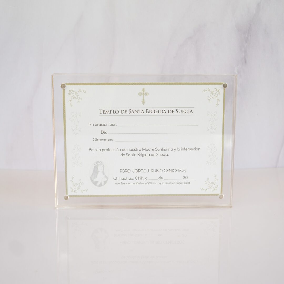 TRIDUO O NOVENA DE MISAS CON Y SIN MARCO ACRÍLICO - Imagen 4