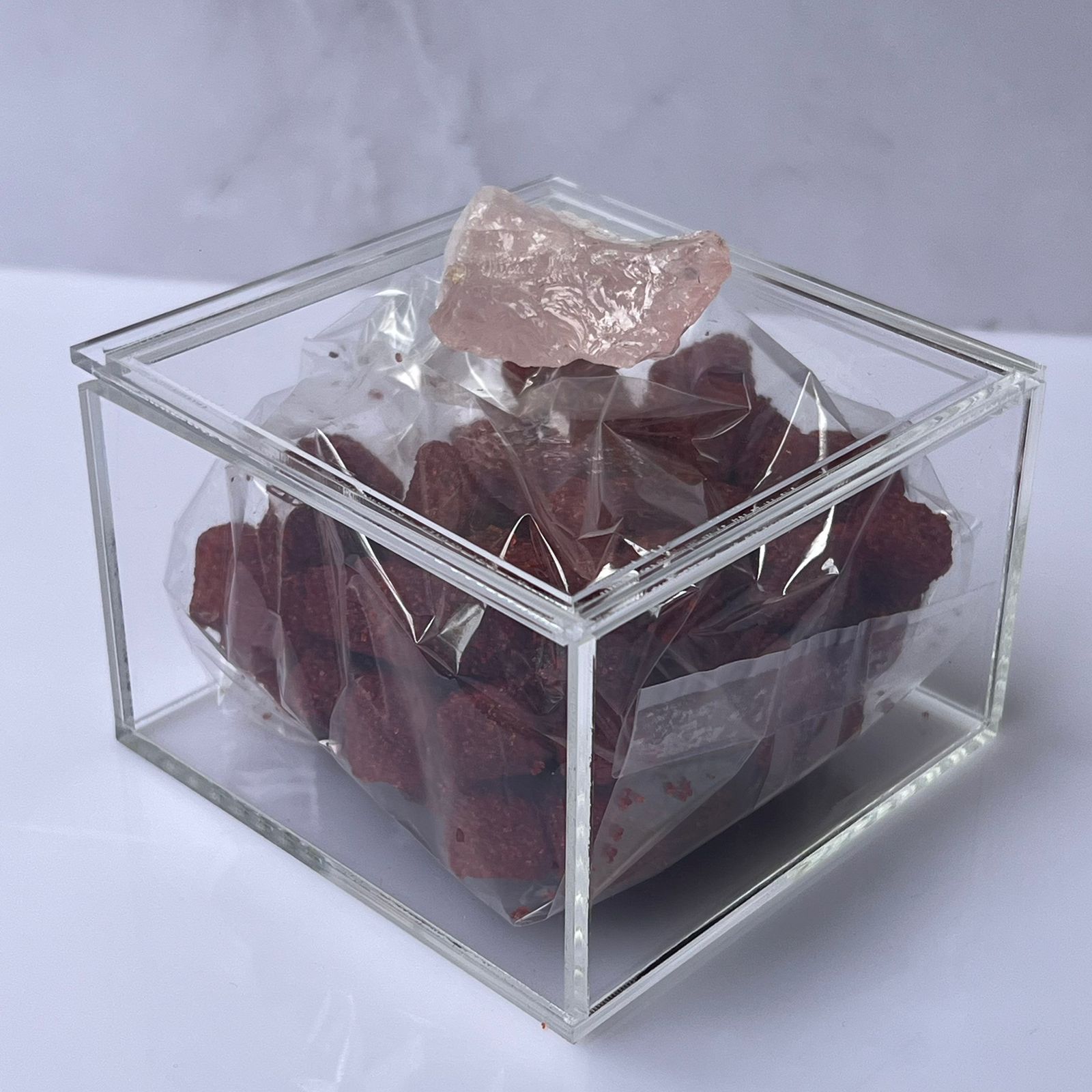 CAJA DE ACRILICO CON BOTANA GOURMET A ELEGIR - Imagen 3