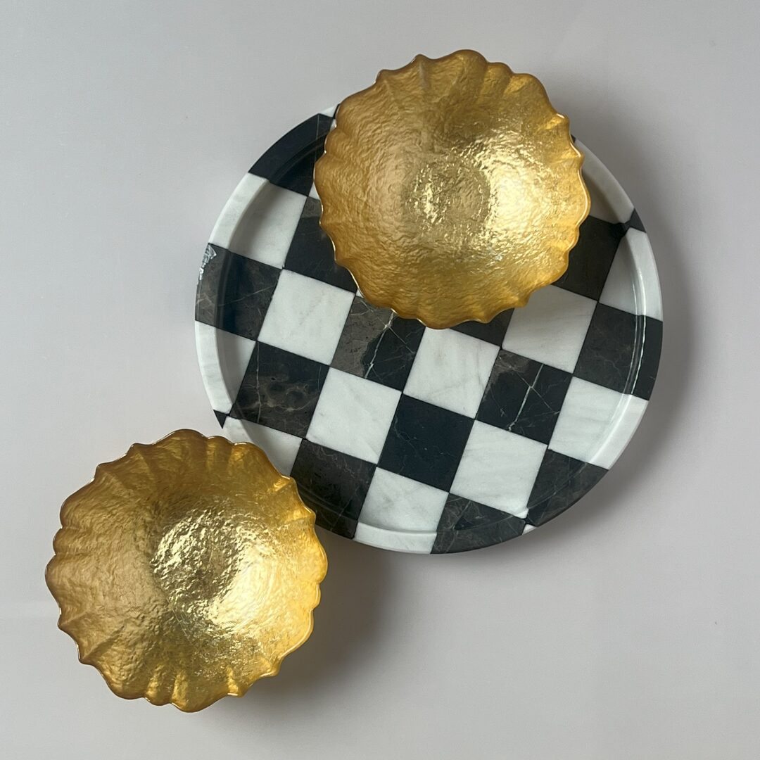 BOWL DE CRISTAL DORADO