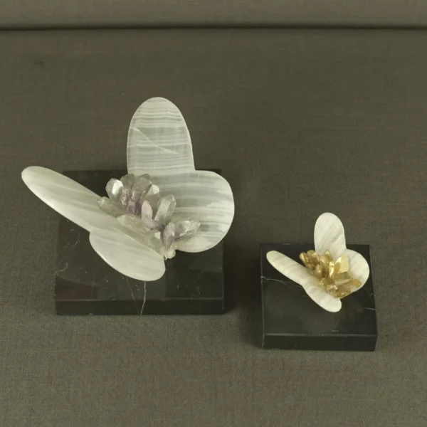 MARIPOSA DE ONIX CON CUARZOS - Imagen 3