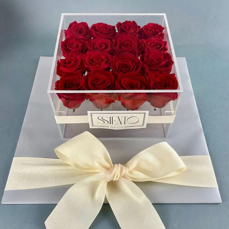 ROSAS ROJAS PRESERVADAS EN CAJA DE ACRÍLICO - Imagen 4